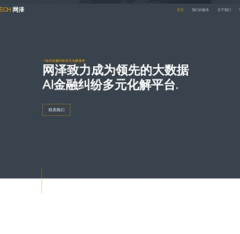 网泽 — 领先的大数据AI金融纠纷多元化解平台